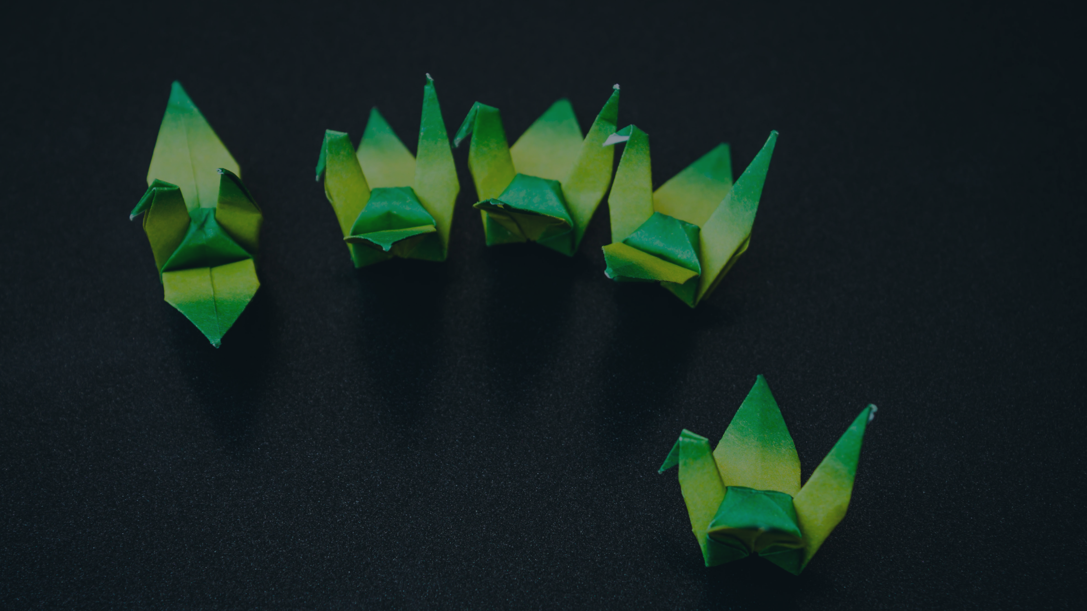 Origami ducks in a row to represent social proof.