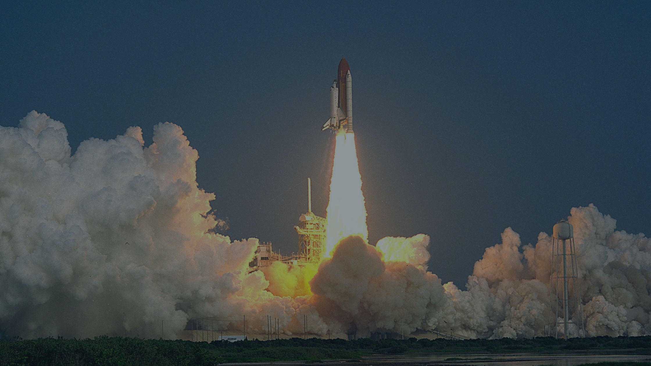 rocket launching for tech startup.